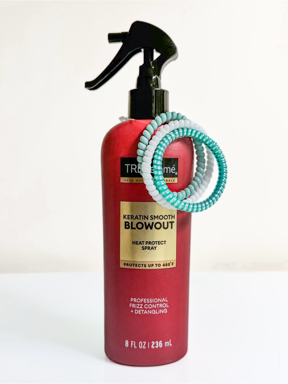 Tresemme Keratin Smooth Heat Protectant AntiFrizz Detangler Spray & Hair Spirals